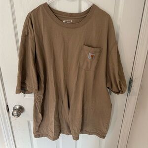 Carhartt 2XL Loose Fit Tan Short Sleeve Pocket Tee